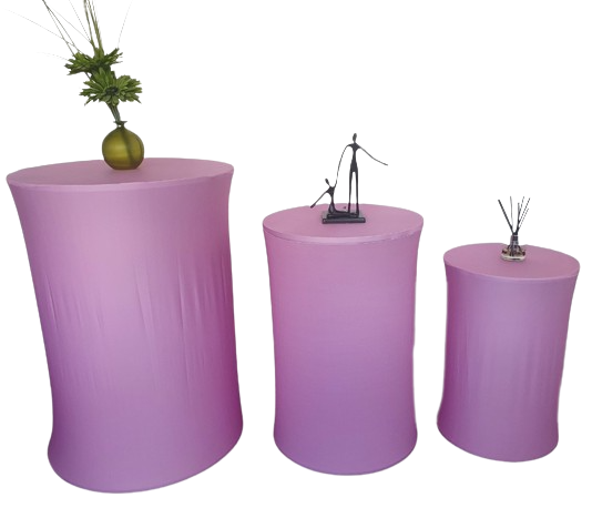 Cake Tables with pink cover