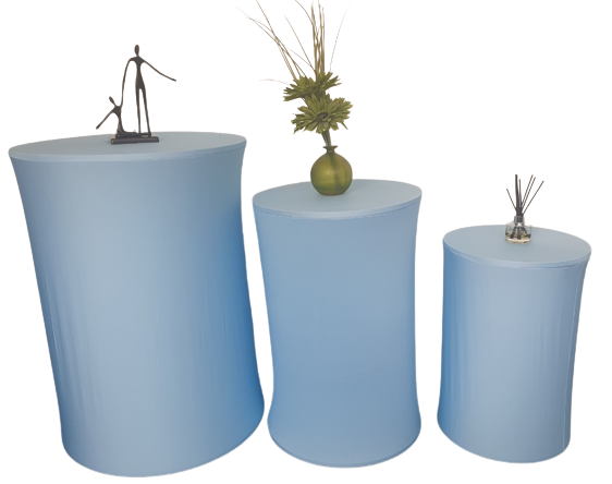 Cake Tables with blue cover